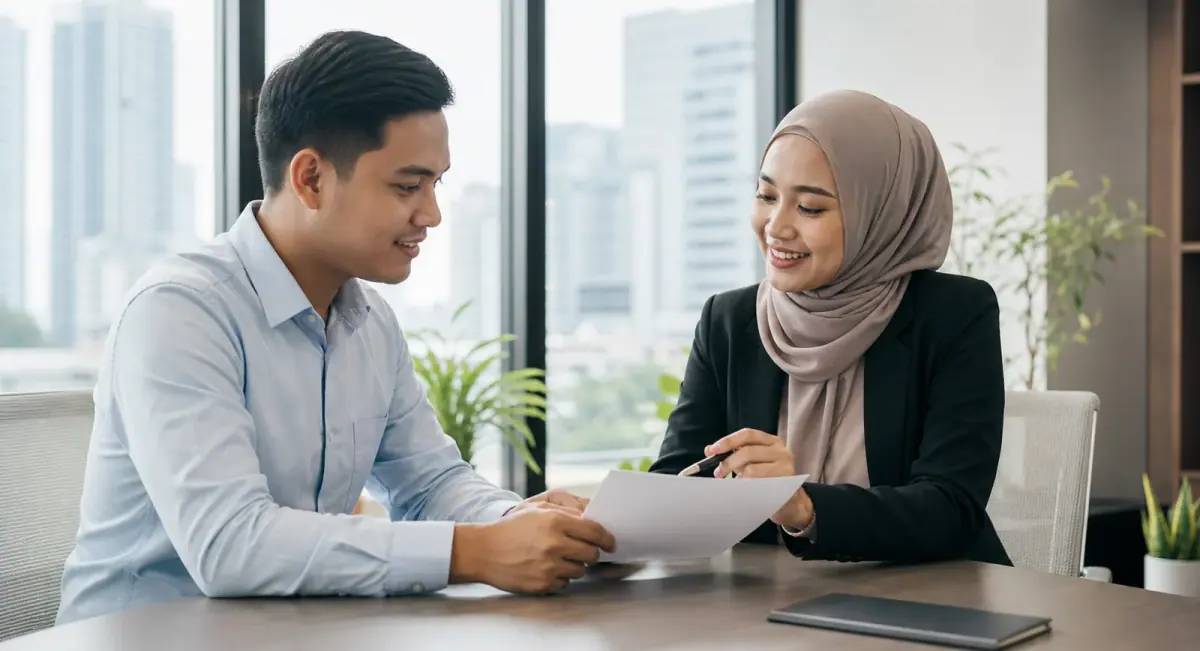 Adviser assisting a customer with a loan enquiry